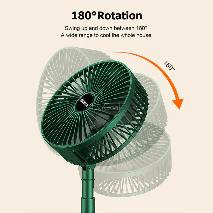 Mini Foldable Fan - Portable, Rechargeable & Quiet Cooling for Home, Office & Travel
