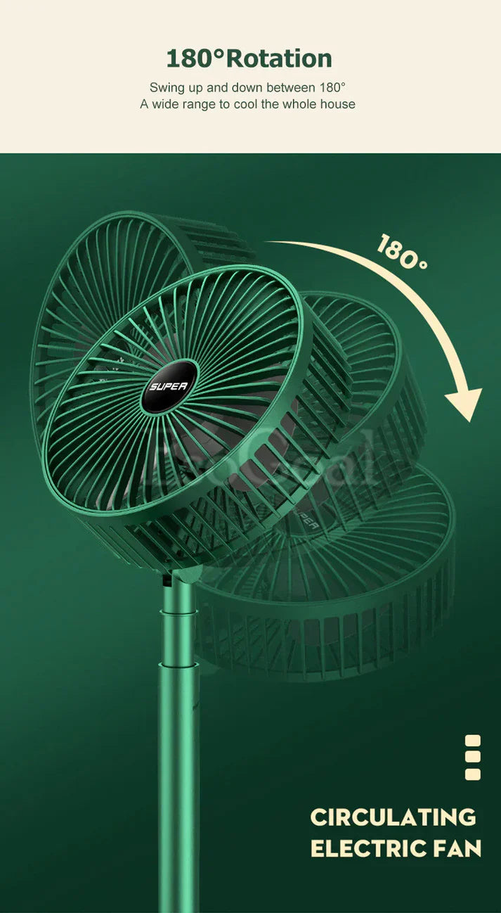 Mini Foldable Fan - Portable, Rechargeable & Quiet Cooling for Home, Office & Travel