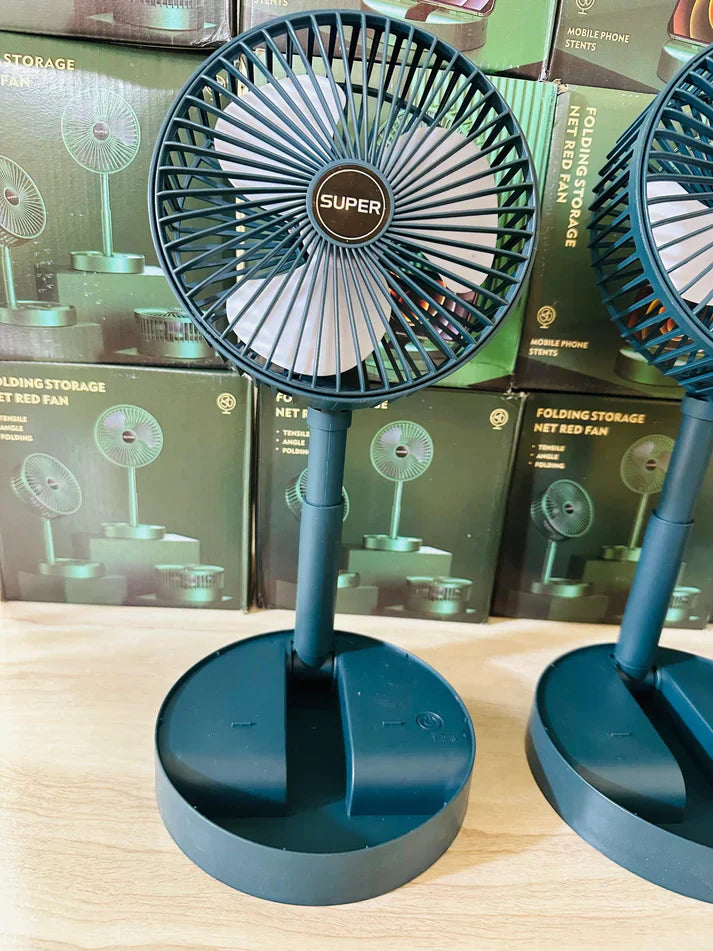 Mini Foldable Fan - Portable, Rechargeable & Quiet Cooling for Home, Office & Travel