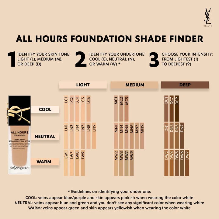 Yves Saint Laurent | ALL HOURS Foundation - Waterproof & Heatproof Long-Wear Coverage